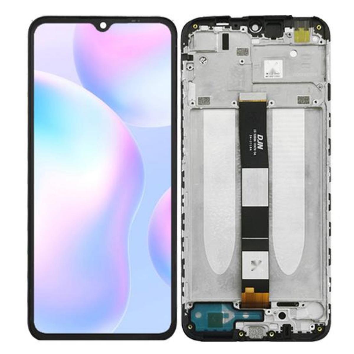 Pantalla LCD puede usarse con Xiaomi Redmi 9AT, negro, con marco Pantalla LCD puede usarse con Xiaomi Redmi 9AT, negro, con marco