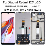 Replacement LCD Display Touch Screen With Frame For Xiaomi Redmi 12C 22120RN86G POCO C55 22127PC95I