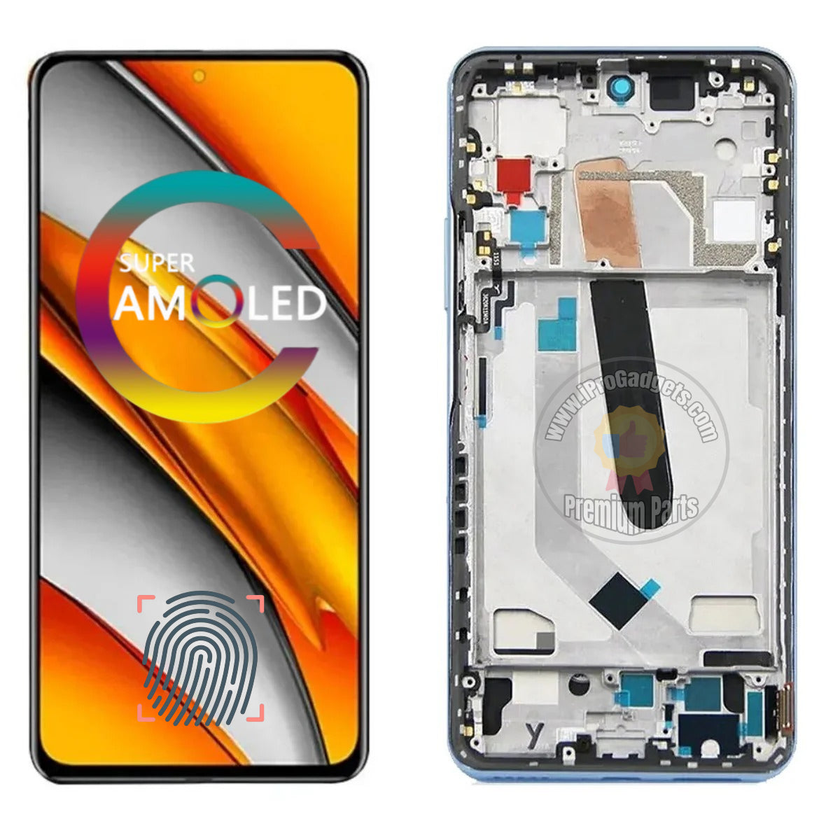 Replacement AMOLED Display Touch Screen With Frame For Xiaomi POCO