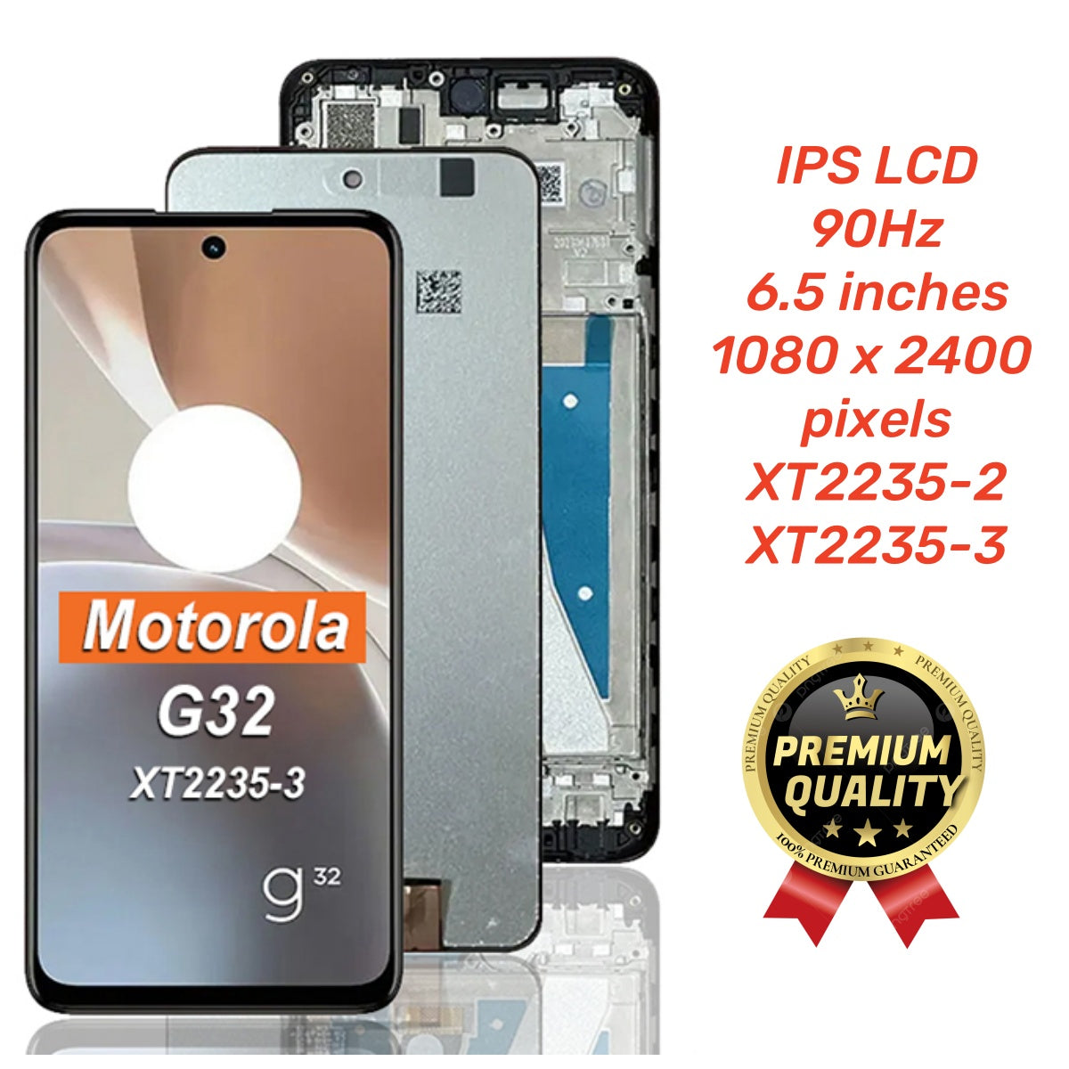 Écran LCD De Remplacement Pour Motorola Moto G32 - 6,5" Avec Cadre Noir, Kit Outils, Compatible XT2235-2/3