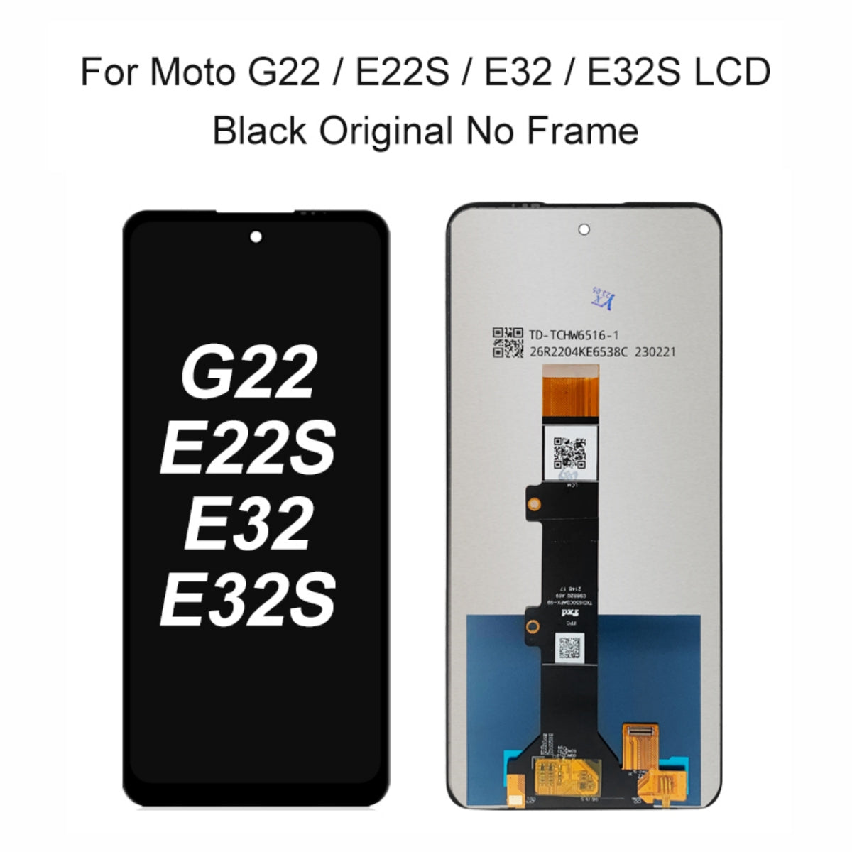 Pantalla Táctil LCD De Repuesto Para Motorola Moto G22 2022 | 6.5 Pulgadas, Negro, Con Herramientas