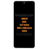 Replacement AMOLED Display Touch Screen Digitizer Assembly For ZTE Axon 30 Pro 5G A2022