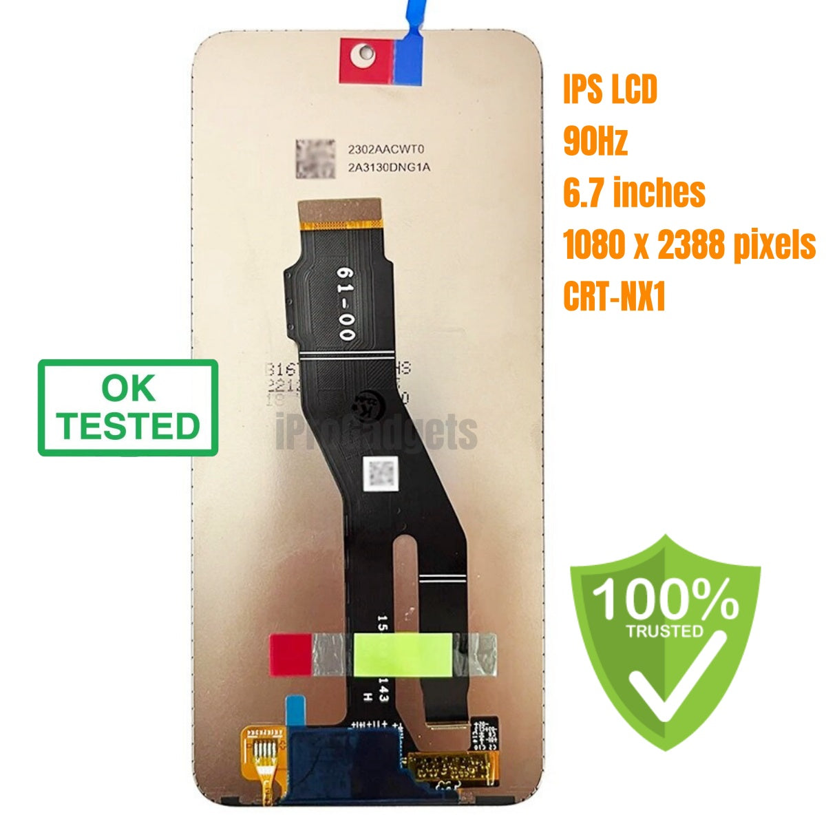 E-YIIVIIL Replacement Display Compatible with Honor 90 Lite CRT-NX1 6.7 Inch LCD Display, Touch Screen, Tools Assembly (with Frame E-YIIVIIL Replacement Display Compatible with Honor 90 Lite CRT-NX1 6.7 Inch LCD Display, Touch Screen, Tools Assembly (with Frame