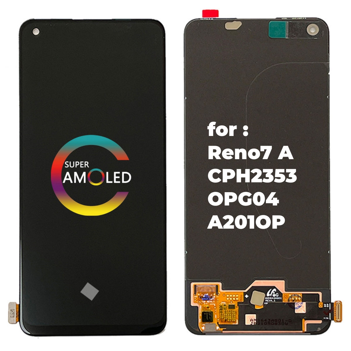Replacement AMOLED LCD Display Touch Screen for OPPO Reno7 A