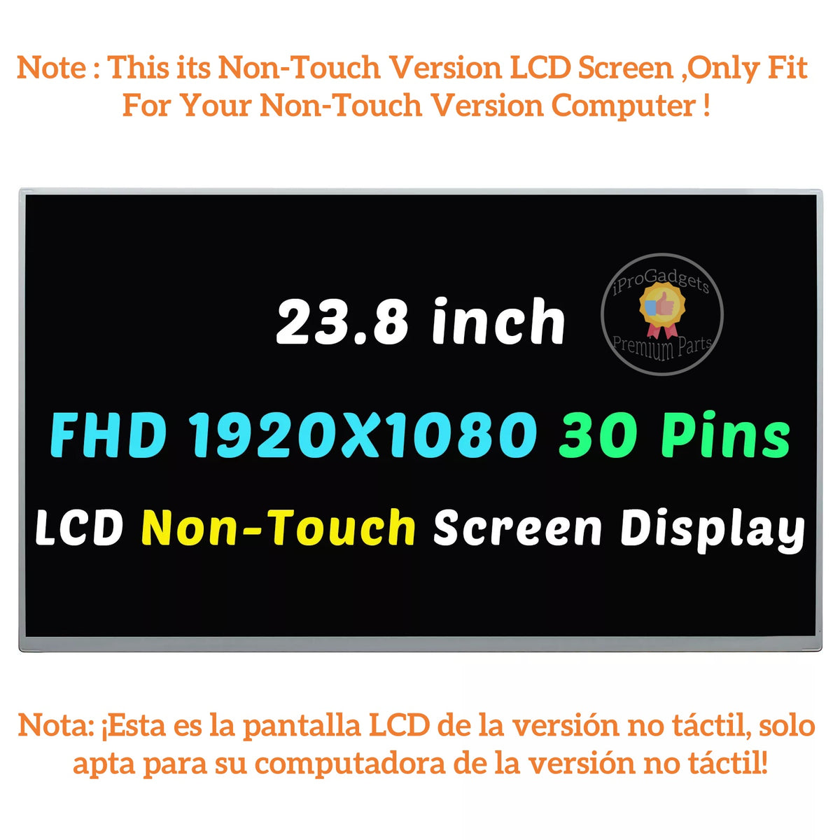 Schermo LED TFT-LCD MV238FHM-N20 da 23,8 Pollici, 1920x1080 FHD, Rapporto di Con
