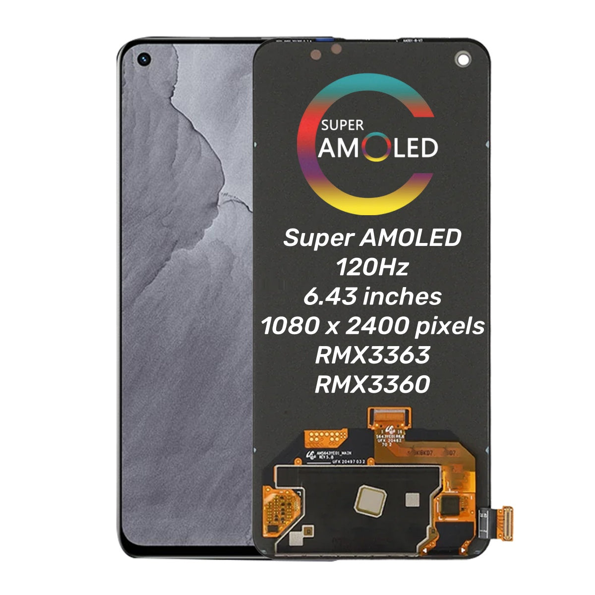 Original Ecran LCD Complet Orange Avec Châssis Pour Doogee S96 GT
