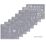 Qianli BGA Reballing Stencil for iPhone 13 12 11 Pro Max XS XR X 8 7 6S 6 IC Chip CPU Tin Planting Soldering Template Solder Net