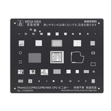 Mega-Idea Black Steel BGA Reballing Stencil for iPhone 13 12 11 Pro MAX XS XR X 8 7 6 6S Plus CPU Chip Soldering Net