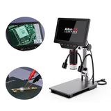 AiXun Digital Microscope DM21 7 inch HD Display 5X-528X Biological Microscope Digital Measurement