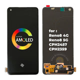 Replacement New Display for Oppo Reno8 5G CPH2359 for Reno 8 4G CPH2457 90Hz AMOLED Touch Screen With Frame Assembly OEM