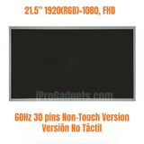 Replacement 21.5 22 inch All-in-One LCD Screen for HP PN 848638-001 FHD Display Panel