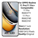 Ersatz-AMOLED-Display-Touchscreen mit Rahmen für Realme 11 Pro+ RMX3741 RMX3740