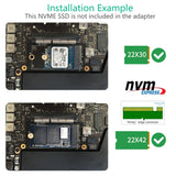 Adaptador A1708 NVME para Macbook NVMe PCI Express PCIE a M.2 SSD tarjeta adaptadora N-1708A para Macbook Pro Retina 13 "A1708 2016 2017