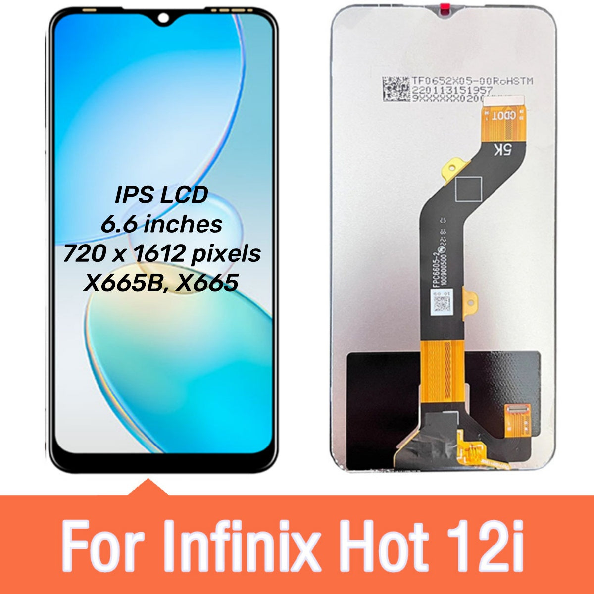 Replacement LCD Display Touch Screen For Infinix Hot 12i X665