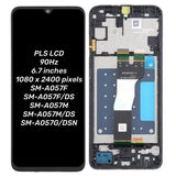 Pantalla táctil LCD de repuesto con marco para Samsung Galaxy A05s SM-A057F A057G A057M