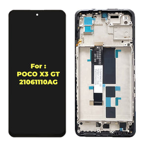 Replacement LCD Display Touch Screen With Frame for Xiaomi POCO X3 GT 21061110AG 