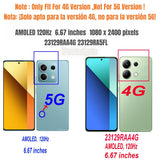 Replacement AMOLED Display Touch Screen For Xiaomi Redmi Note 13 4G 23129RAA4G 23129RA5FL 