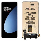 Ersatz für Xiaomi 12S Pro 2206122SC AMOLED Display Touchscreen Montage Schwarz
