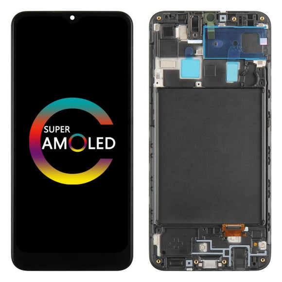 Replacement AMOLED Display Touch Screen With Frame for Samsung Galaxy A20 A205 SM-A205