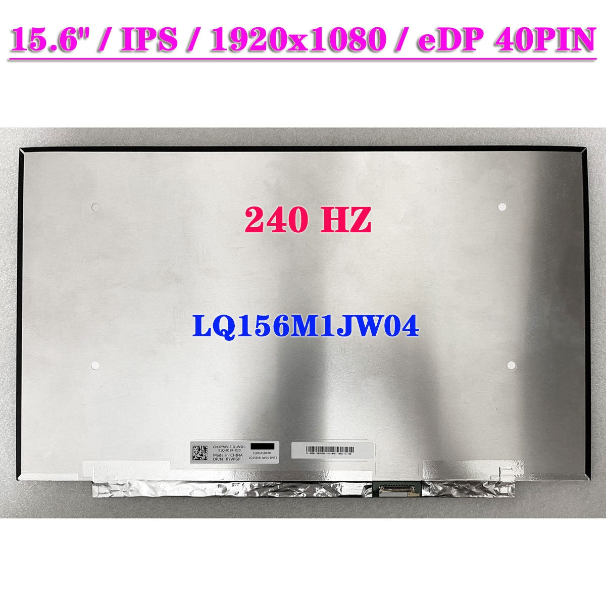 LQ156M1JW26 15.6 Inch FHD 240Hz LED LCD Screen For FX516PR Notebook - Matte