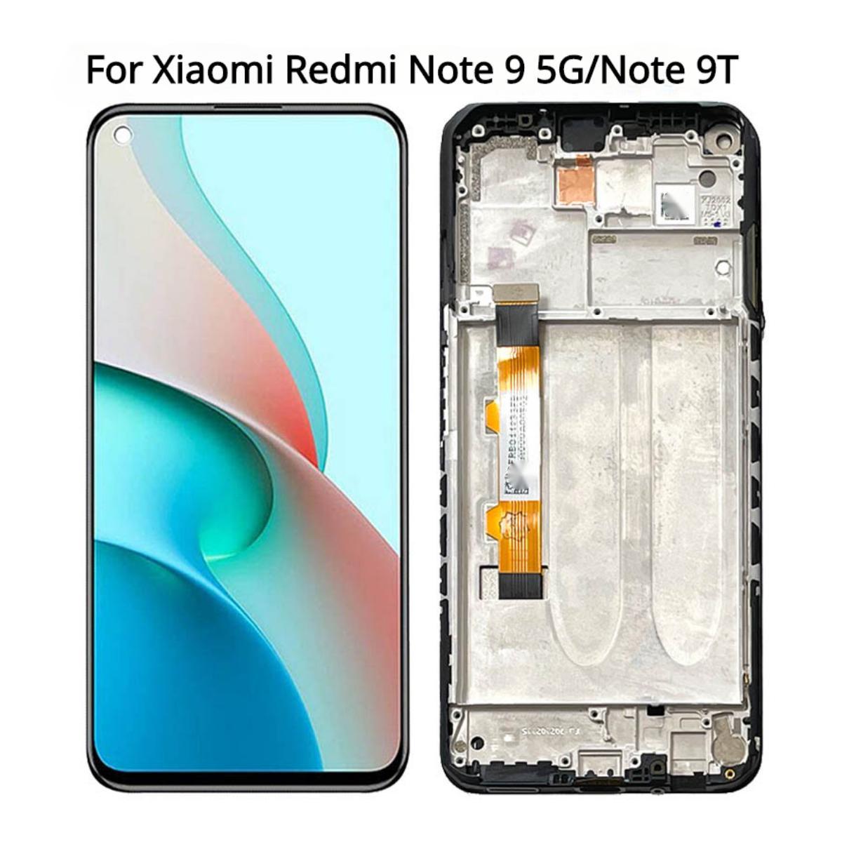 Replacement LCD Touch Screen With Frame For Xiaomi Redmi Note 9T