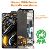 Ersatz für Realme GT 5G RMX2202 AMOLED-Display-Touchscreen mit Rahmenbaugruppe