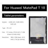 Replacement New Display for Huawei MatePad T 10 9.7 AGRK-L09 AGRK-W09 AGR-L09 LCD Touch Screen Assembly OEM
