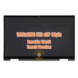 Replacement Full Display for HP Pavilion X360 15T-ER100 15T-ER200 M45119-001 M27522-AA2 LCD Touch Screen With Frame Assembly Black