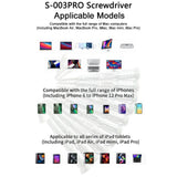 New S-003PRO Screwdriver Kit for Macbook Microsoft Android Phones Screw Removal Installation Repair Tools