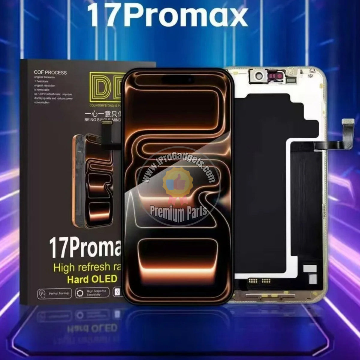 Replacement New Display for iPhone 17 Pro Max 17Pro DD Hard OLED 120Hz ...