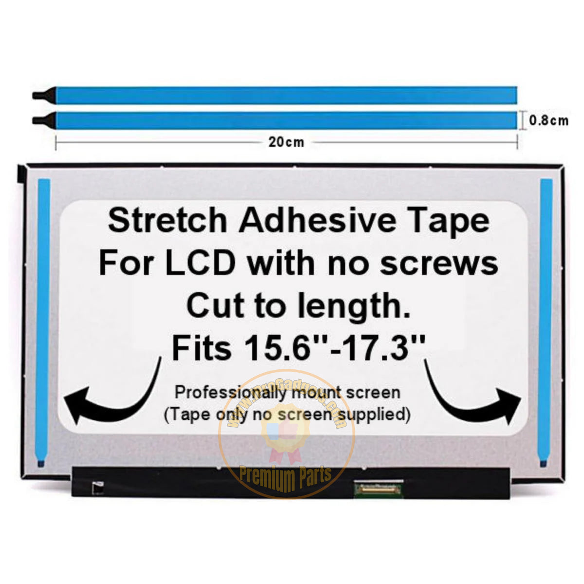 TFTcenter Black Pull Tab Stretch Tape for Laptop LCD LED Screen Replacement Panel with Handle, Pack of 20pcs (Double Sided Tape is Easy to Remove Without Any Marks TFTcenter Black Pull Tab Stretch Tape for Laptop LCD LED Screen Replacement Panel with Handle, Pack of 20pcs (Double Sided Tape is Easy to Remove Without Any Marks