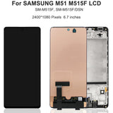 Replacement Super AMOLED LCD Display Touch Screen With Frame for Samsung Galaxy M51 M515 M515F M515F/DS Black