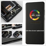 Replacement AMOLED Display Touch Screen With Frame for Samsung S20 Ultra G988 G988B G988U
