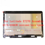 Replacement Full Display for Dell Latitude E7270 7270 E7250 7250 039DCW LP125WF1 SPG4 SPG1 LCD Touch Screen with Frame Assembly