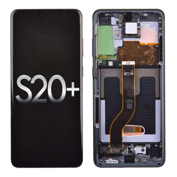 Replacement AMOLED Display For Samsung Galaxy S20 Plus S20+ SM-G985F SM-G986B Touch Screen With Frame Assembly