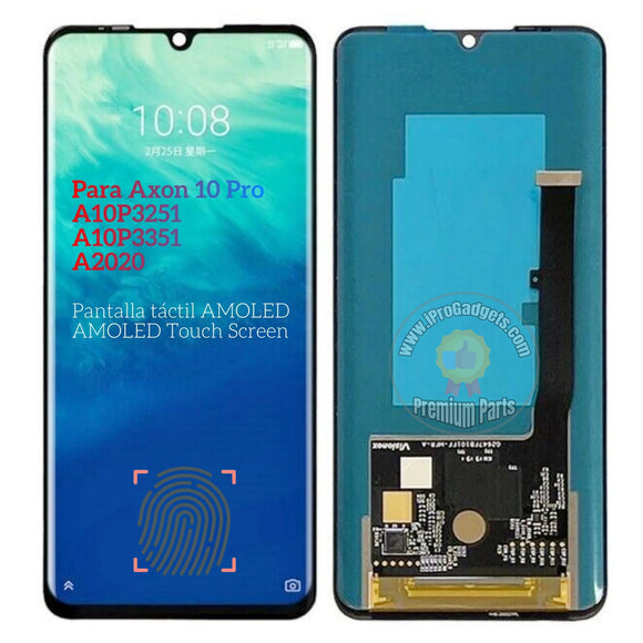 Reemplazo para ZTE Axon 10 Pro A10P3251 A10P3351 A2020 Pantalla AMOLED montaje de pantalla táctil