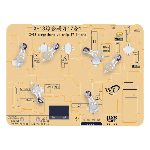 WL für iPhone X-13PM EEPROM-Basisband-Programmierer 17 IN 1