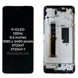 Replacement New OLED Display for Motorola Moto G84 5G XT2347 XT2347-1 Touch Screen Digitizer With Frame Assembly