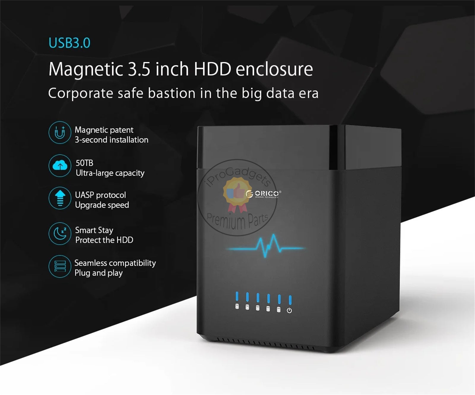 Orico DS500U3 5-Bay USB3.0 5Gbps Personal Storage 3.5-inch Hard