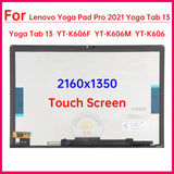 Ersatz für Lenovo Yoga Pad Pro Yoga Tab 13 YT-K606 YT-K606F YT-K606M LCD-Touchscreen-Baugruppe, schwarz