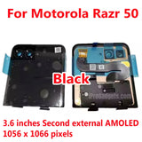 Replacement New Second external AMOLED Display for Motorola Razr 50 5G XT2453 Small Touch Screen Assembly