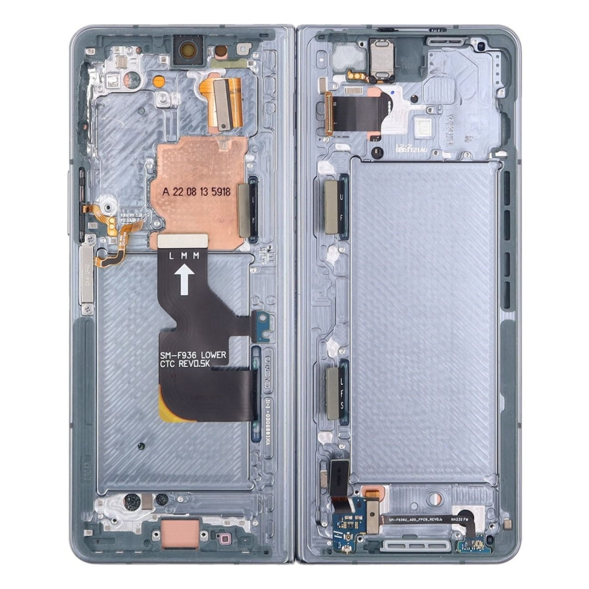 Mobile Inner Part Display Replacement AMOELD Inner Fold Screen Display With Frame for Samsung ...