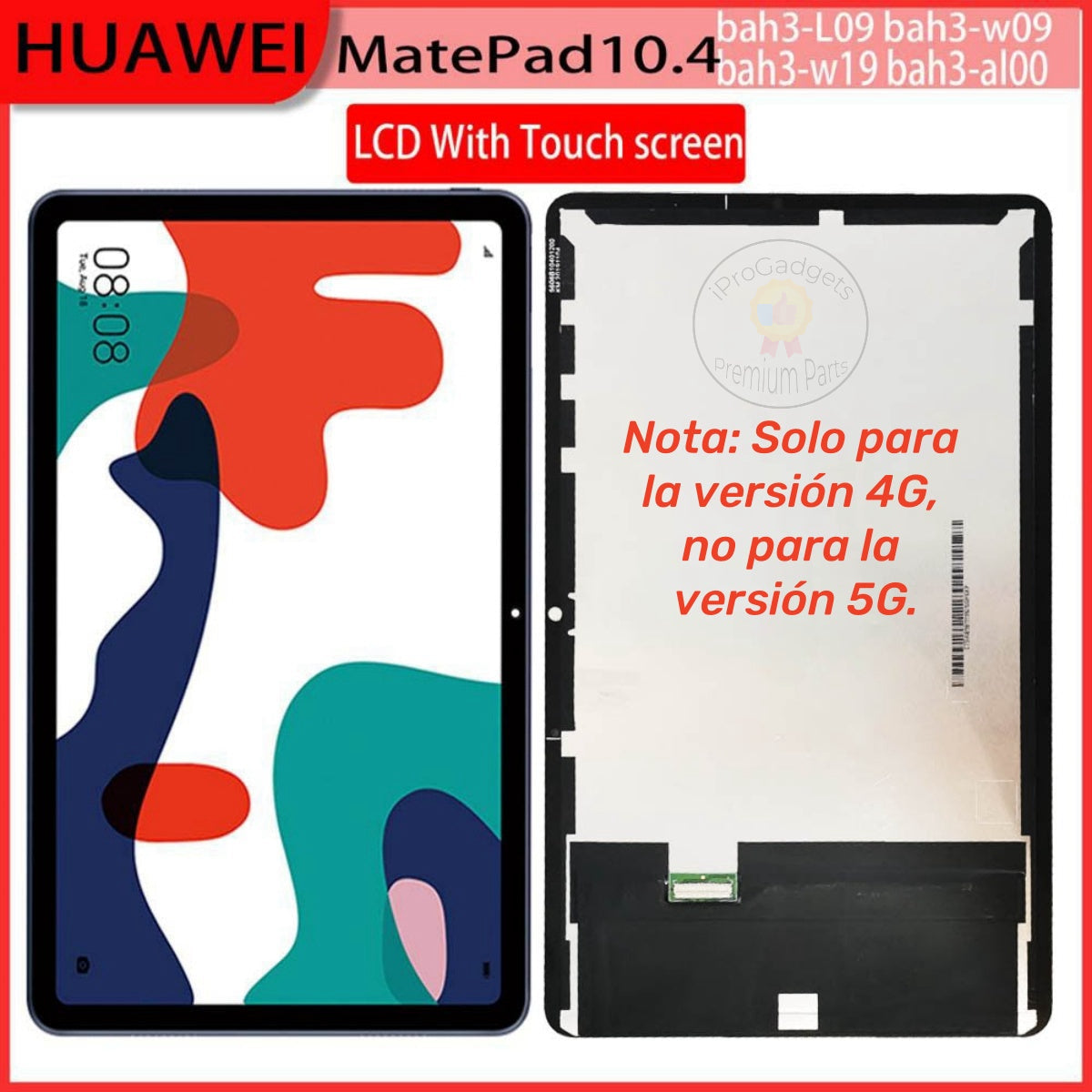 Replacement Display For Huawei MatePad 10.4 inch BAH3-W09 BAH3-L09 Replacement Display For Huawei MatePad 10.4 inch BAH3-W09 BAH3-L09