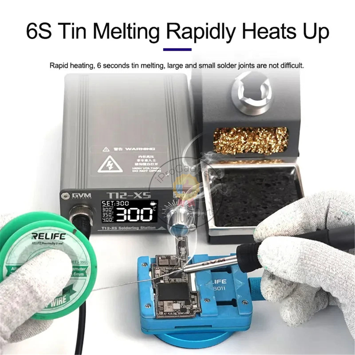 iProGadgets Repair Tools RELIFE GVM T12-XS Soldering Station T12 ...