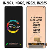Replacement Display for OnePlus 8 Pro 5G IN2023 IN2020 IN2021 IN2025 AMOLED Display Touch Screen With Frame Assembly