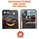Replacement New Second external LTPO AMOLED Display for Motorola Razr 50 Ultra 5G XT2451 XT2451-2 Small Touch Screen Assembly