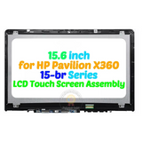 Replacement Display for HP Pavilion X360 15-BR Series 15-br001la LCD Touch Screen With Frame Assembly