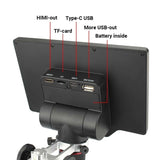 AiXun Digitalmikroskop DM21 7 Zoll HD-Display 5X-528X Biologisches Mikroskop Digitale Messung