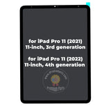 Replacement New Display for iPad Pro 11 2021 3rd A2301 A2459 2022 4th A2435 A2761 Retina LCD Touch Screen Assembly Black