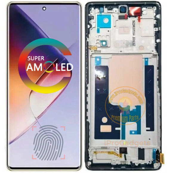 Replacement New Display for Infinix Note 40 Pro 4G X6850 AMOLED Touch Screen With Frame Assembly Black